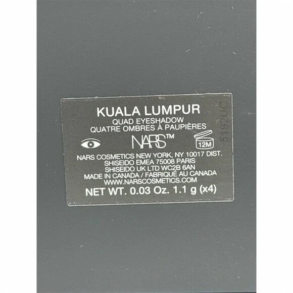 NARS Quad Eyeshadow Palette Kuala Lumpur 4 Shade Shimmer Satin Glitter NIB - Picture 15 of 16